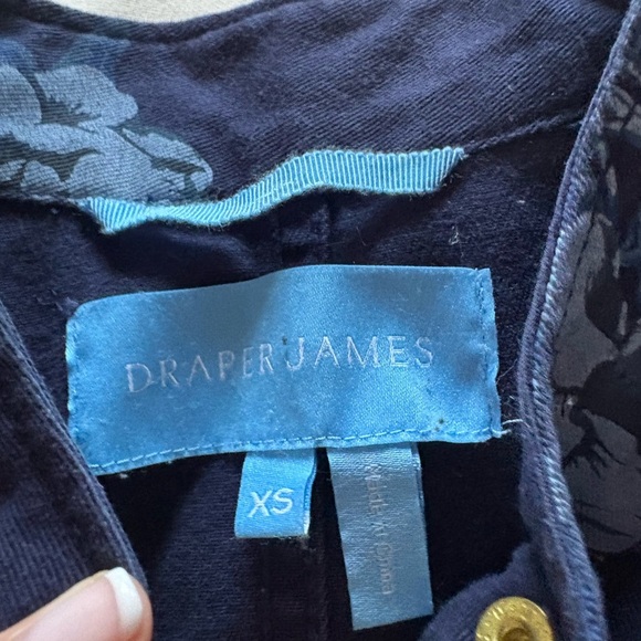 Draper James Navy Floral Utility Jacket - Picture 2 of 3